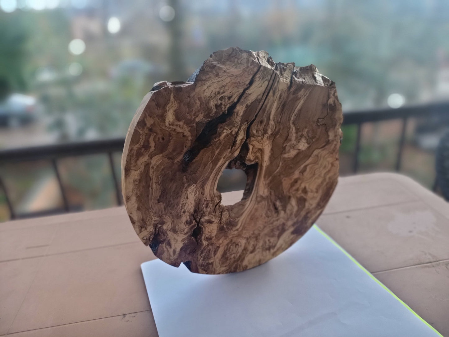 40cm Round Olive Slab For Epoxy Project