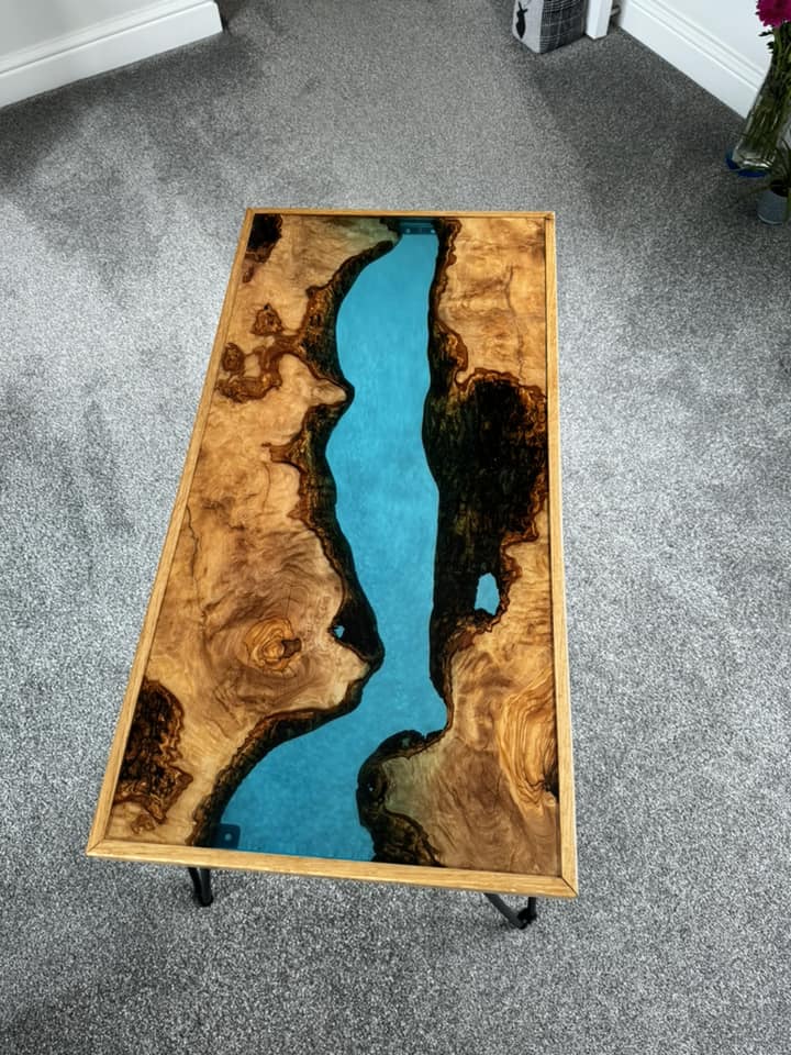 80cm - 100cm Olive River Epoxy Slab Set
