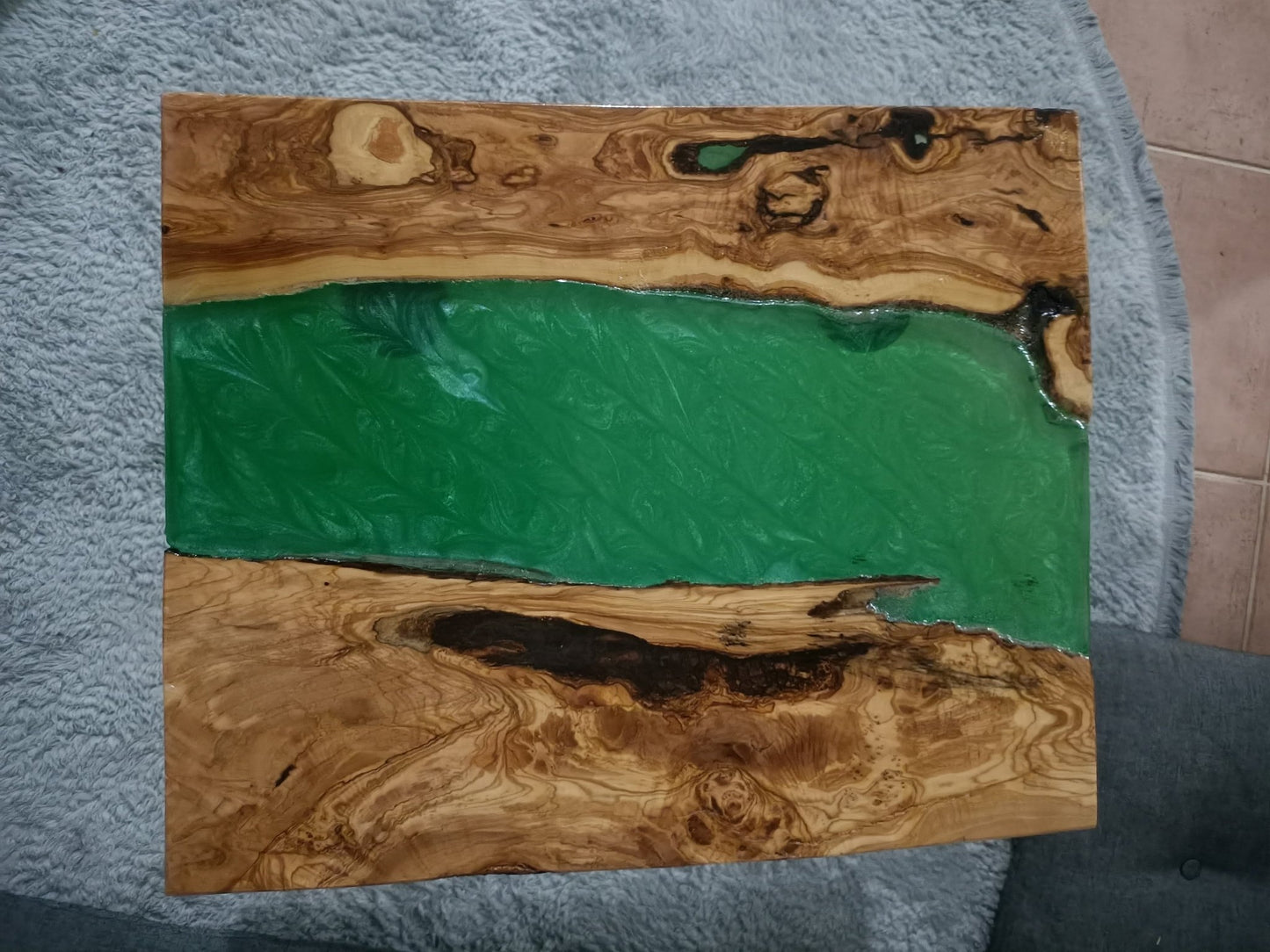 Epoxy Coffee Table from Olive Root 50cm