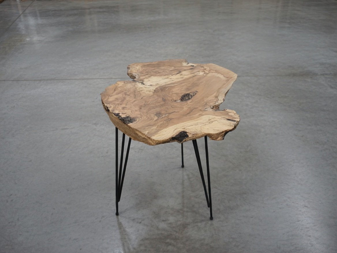 Live Edge Olive End Table 30cm
