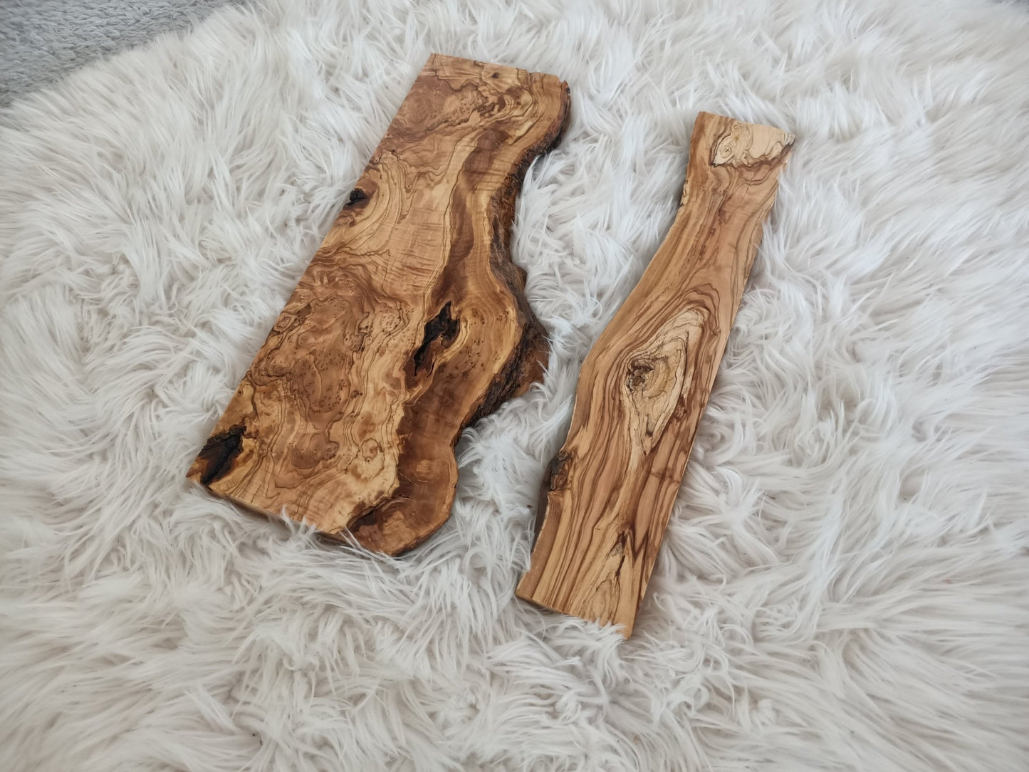 Varnished Olive Wood Slabs for Cutting Board 40cm