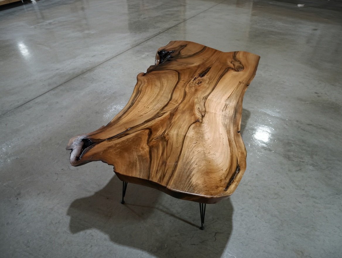 Live Edge Walnut Center Coffee Table 80cm