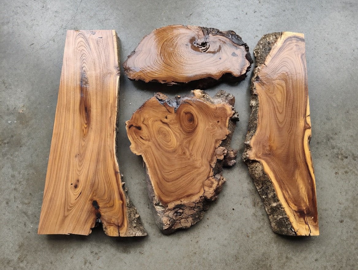 Wild Olive Slab Set 4 Pcs