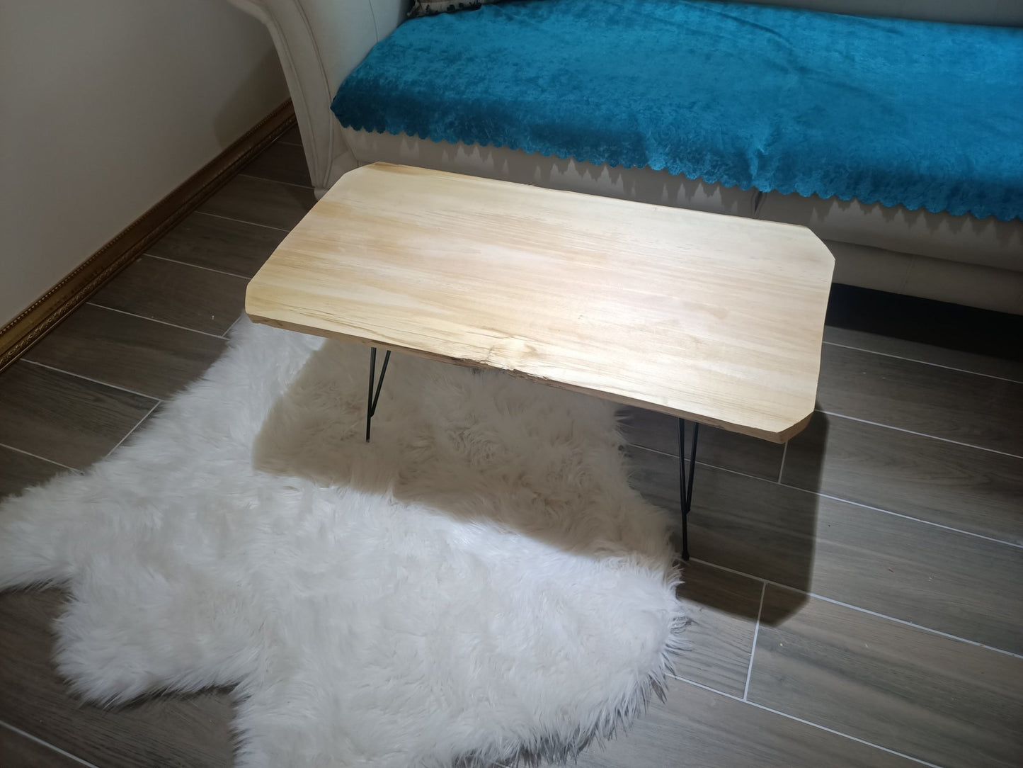 Live Edge Linden Rustic Coffee Center Table 80cm