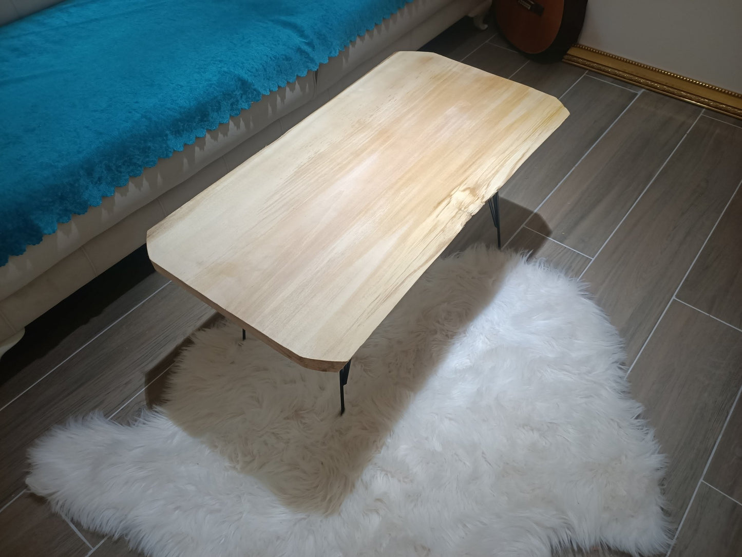 Live Edge Linden Rustic Coffee Center Table 80cm