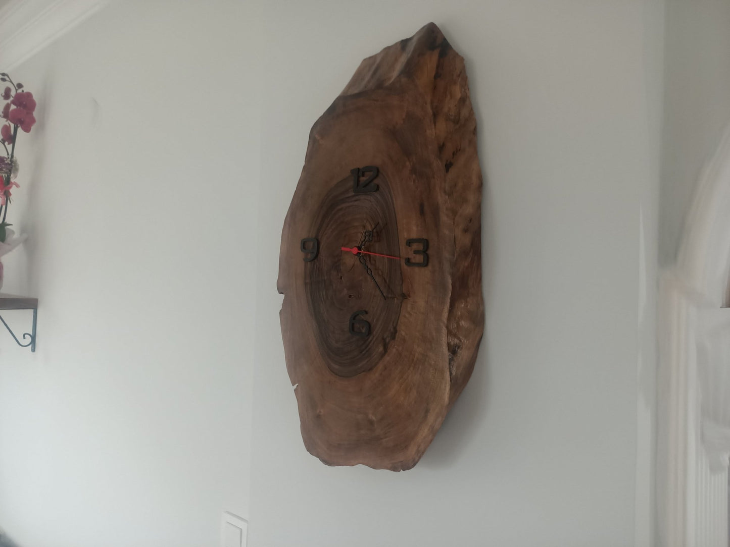 Live Edge Walnut Wall Clock 30cm-40cm-50cm