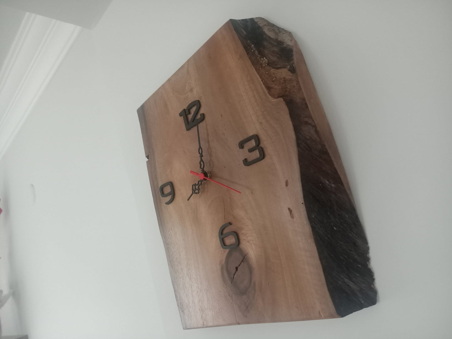 Live Edge Walnut Wall Clock 30cm-40cm-50cm