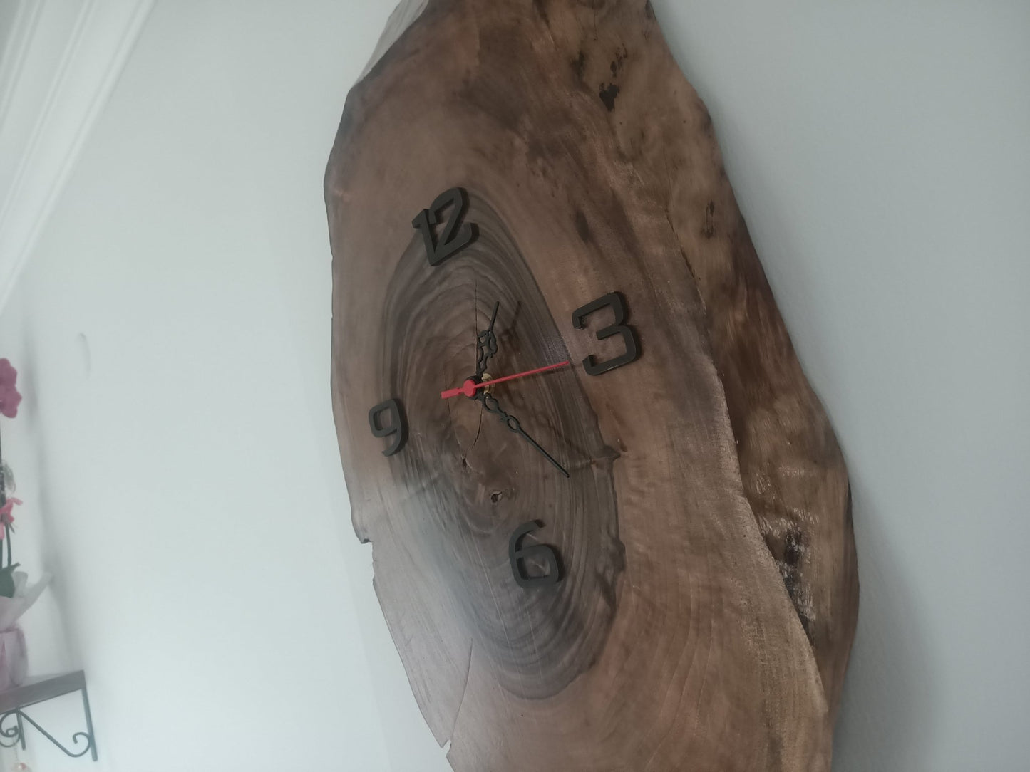 Live Edge Walnut Wall Clock 30cm-40cm-50cm