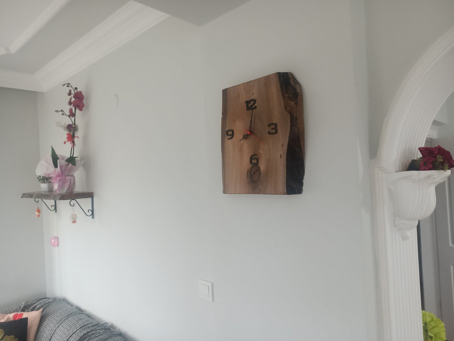 Live Edge Walnut Wall Clock 30cm-40cm-50cm