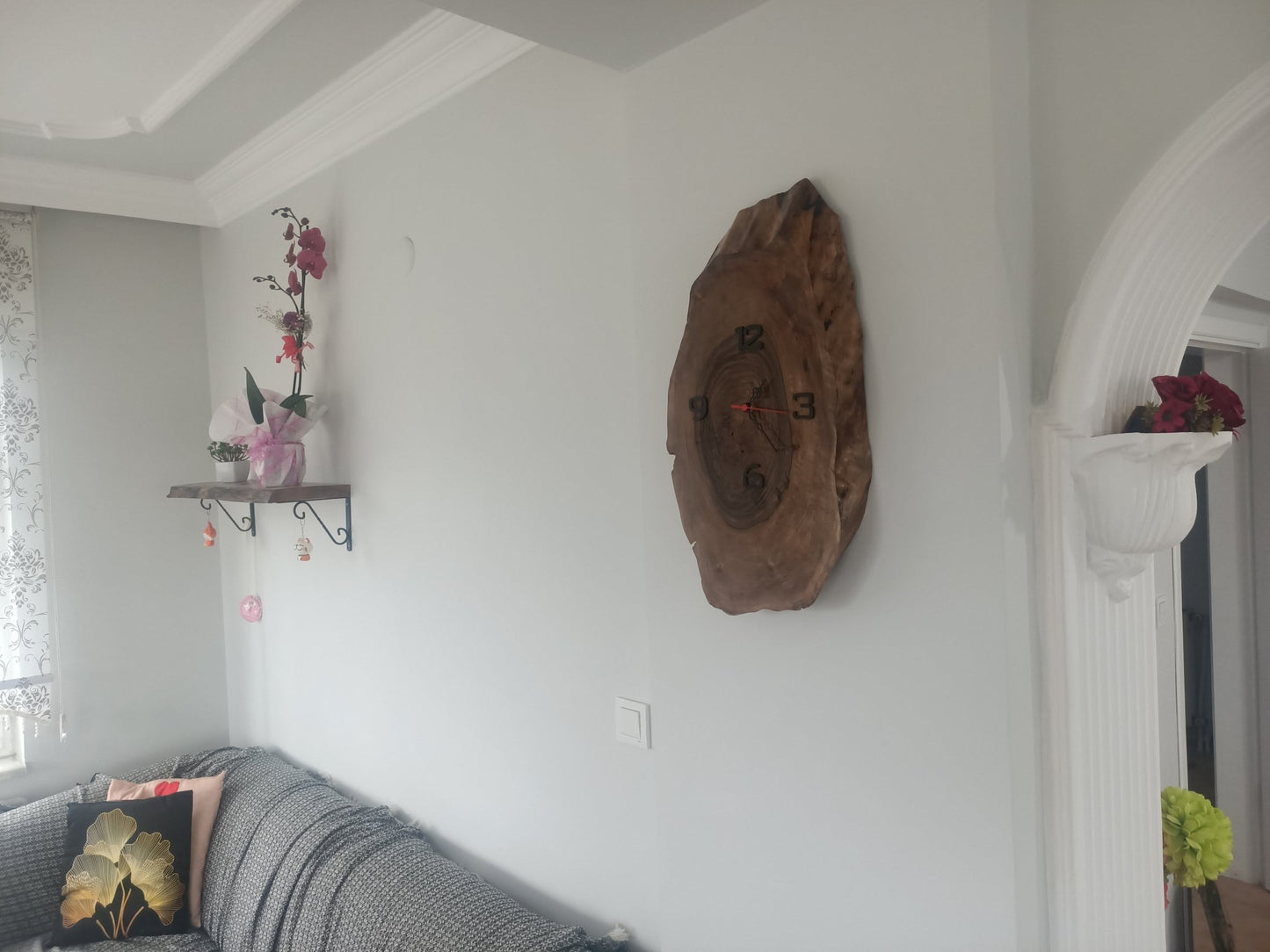 Live Edge Walnut Wall Clock 30cm-40cm-50cm