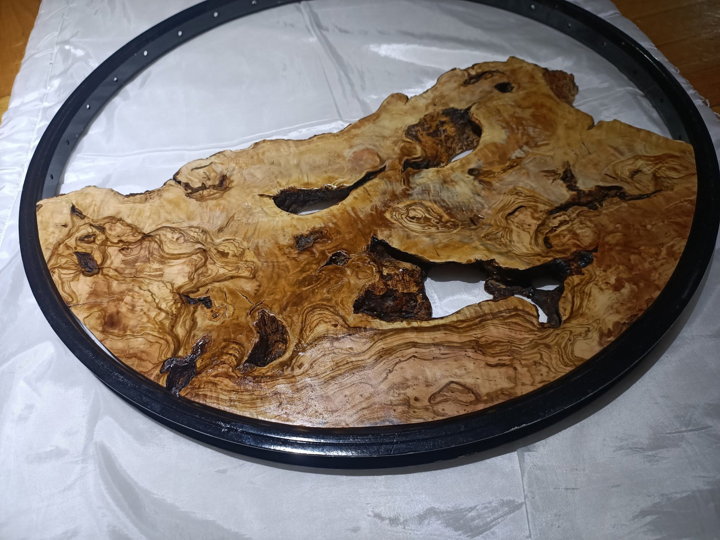 Round Olive Slab for Epoxy Projects