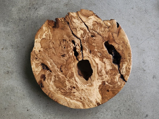 40cm Round Olive Slab For Epoxy Project