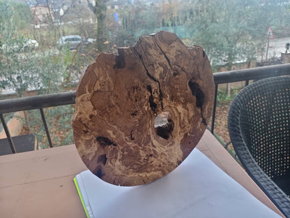 40cm Round Olive Slab For Epoxy Project
