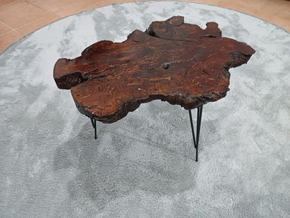 50cm Brown Colored Live Edge Olive Coffee Table