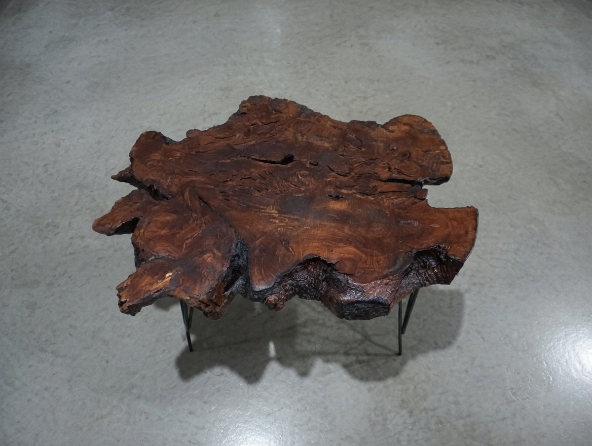 50cm Brown Colored Live Edge Olive Coffee Table