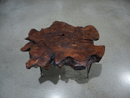 50cm Brown Colored Live Edge Olive Coffee Table