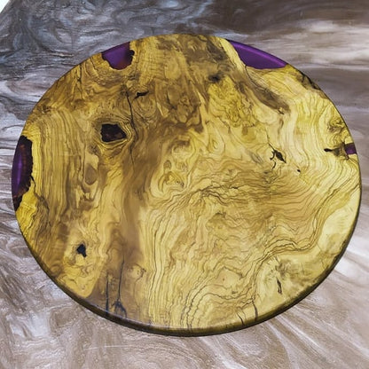50cm Round Olive Slab For Epoxy Project