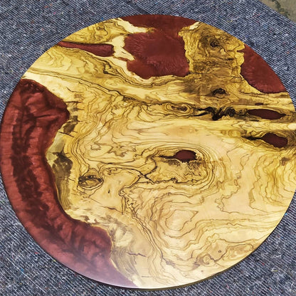 50cm Round Olive Slab For Epoxy Project