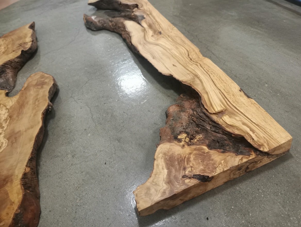 80cm - 100cm Olive River Epoxy Slab Set