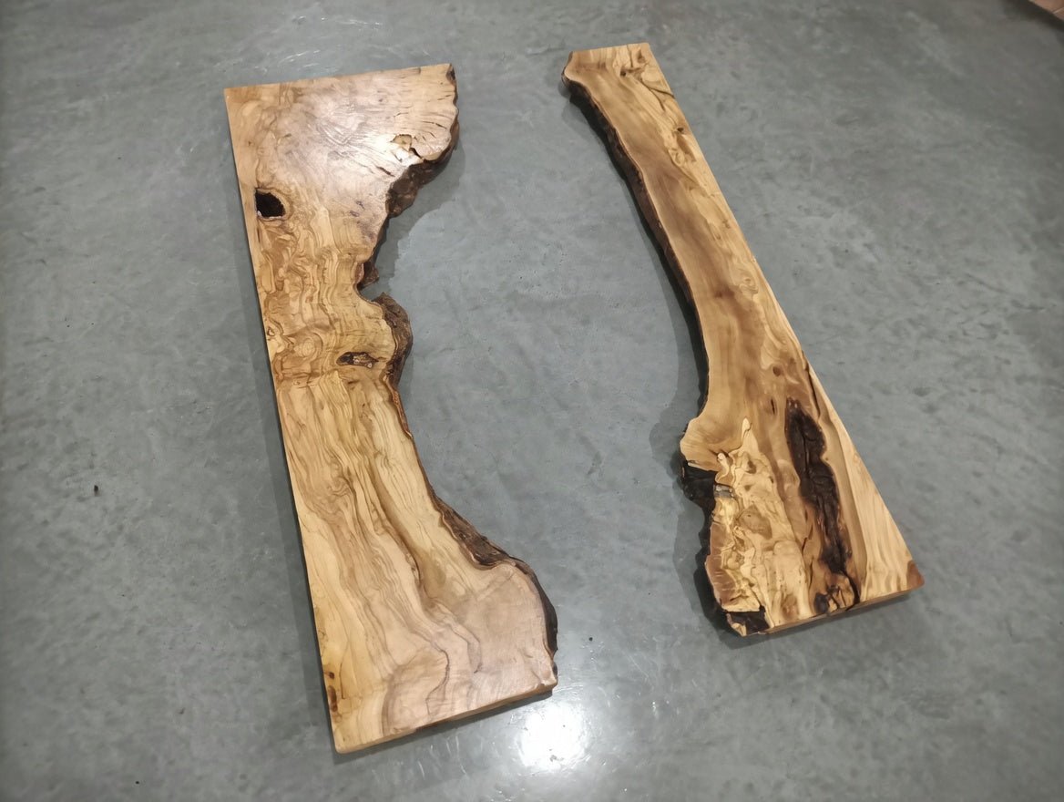 80cm - 100cm Olive River Epoxy Slab Set