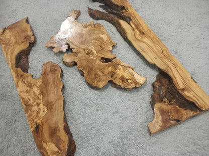 80cm - 100cm Olive River Epoxy Slab Set 3 pcs