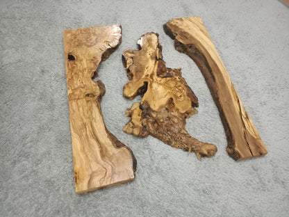 80cm - 100cm Olive River Epoxy Slab Set 3 pcs
