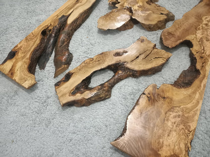80cm - 100cm Olive River Epoxy Slab Set 4 pcs