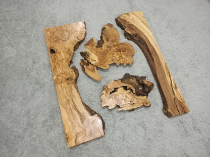 80cm - 100cm Olive River Epoxy Slab Set 4 pcs