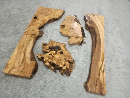 80cm - 100cm Olive River Epoxy Slab Set 4 pcs