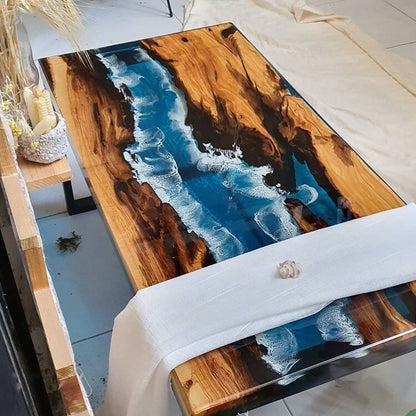80cm - 100cm Olive River Epoxy Slab Set