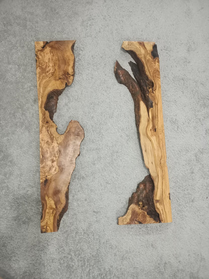 80cm - 100cm Olive River Epoxy Slab Set