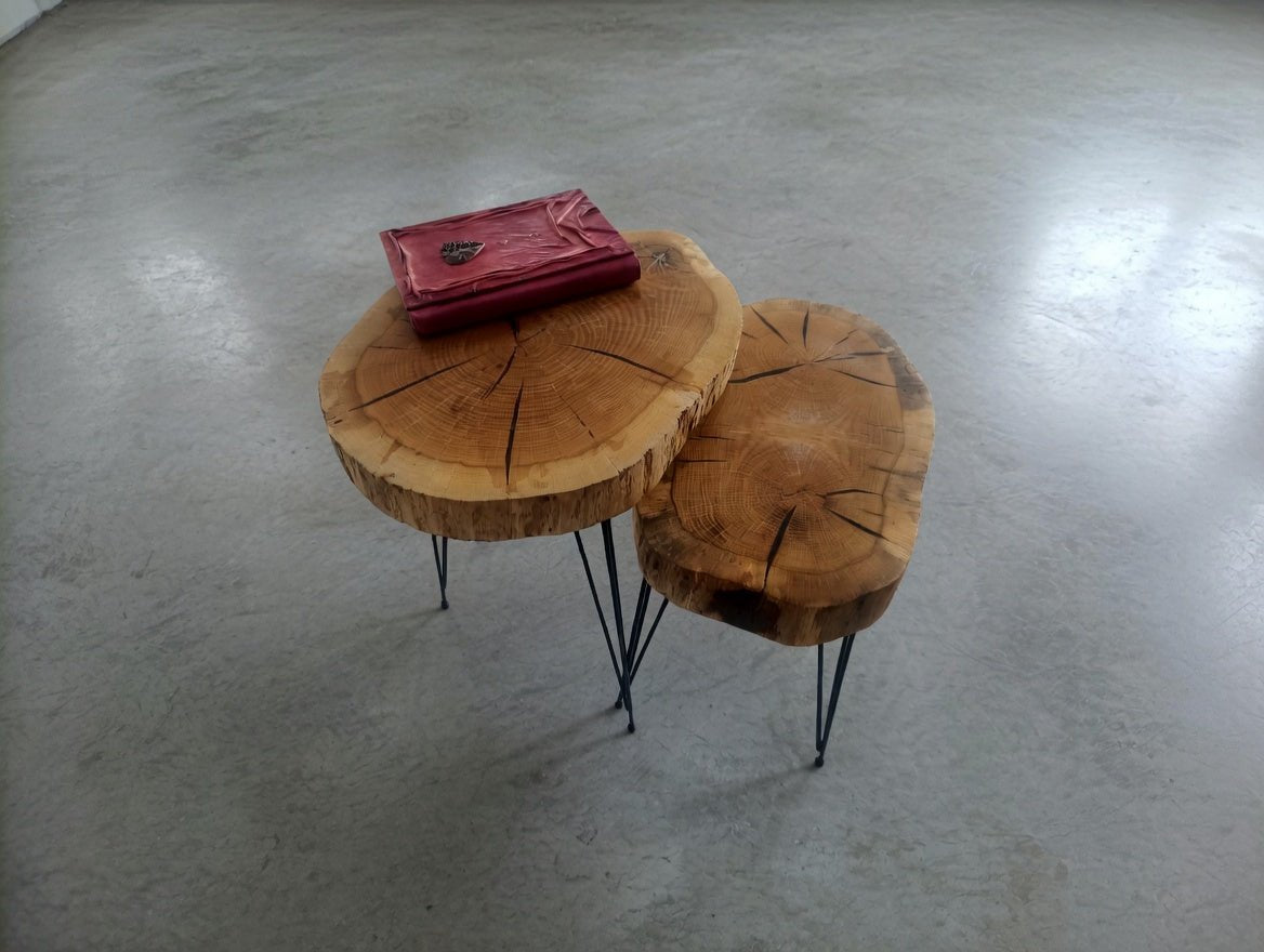 Live Edge Ash Coffee Table 40cm - 50cm