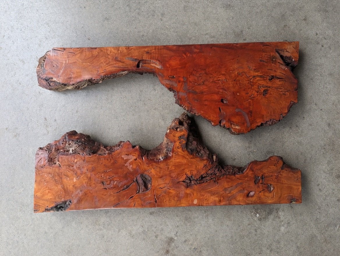 Brown Olive Wood Slab for DIY Epoxy River Table 50cm