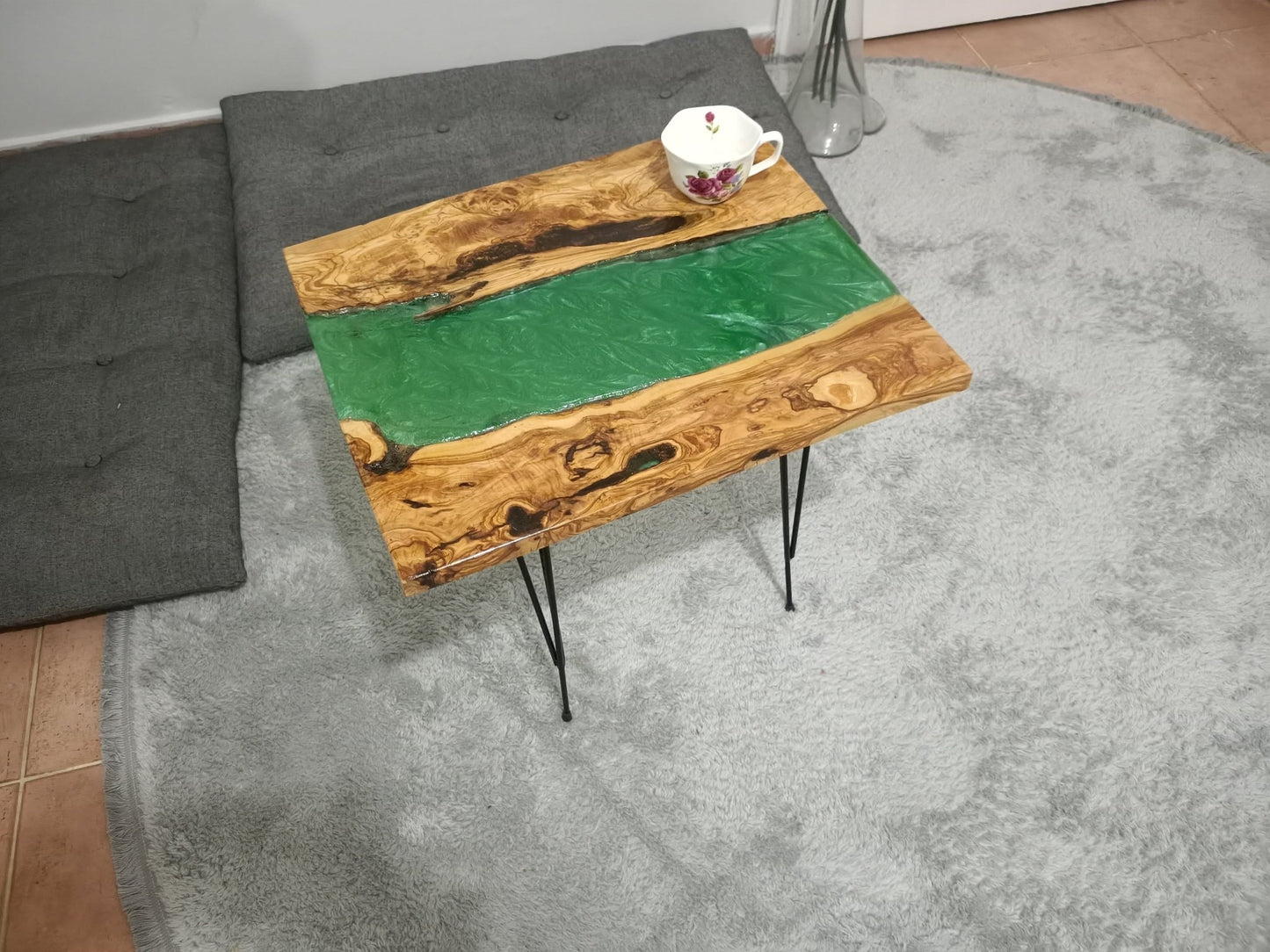Epoxy Coffee Table from Olive Root 50cm