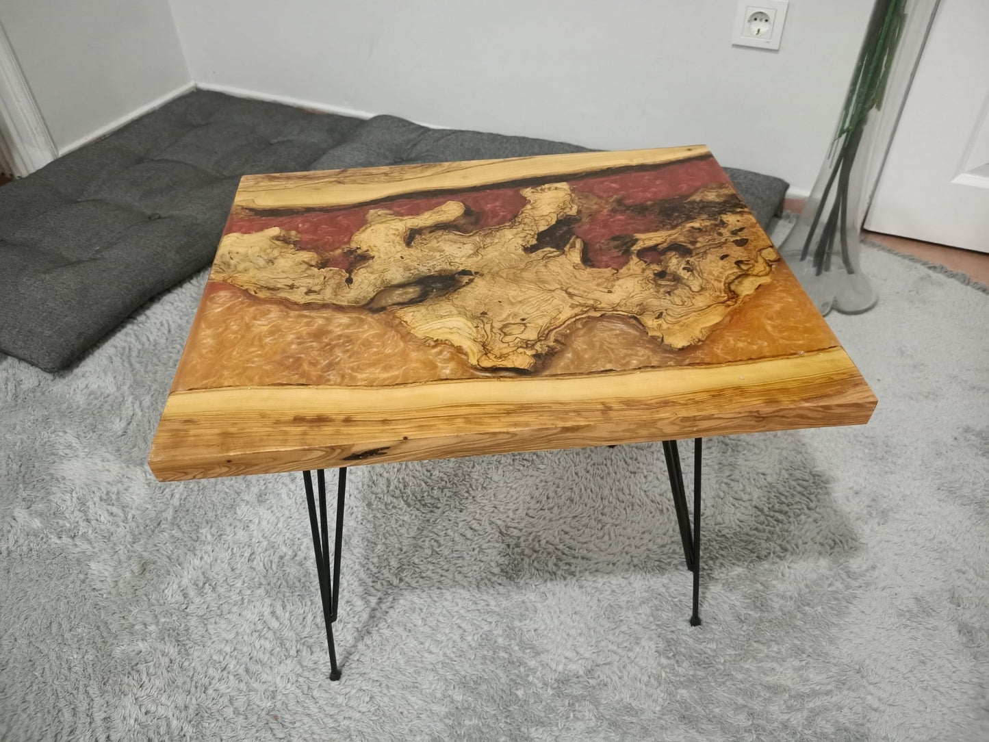 Epoxy Coffee Table from Olive Root 50cm