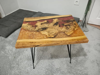 Epoxy Coffee Table from Olive Root 50cm