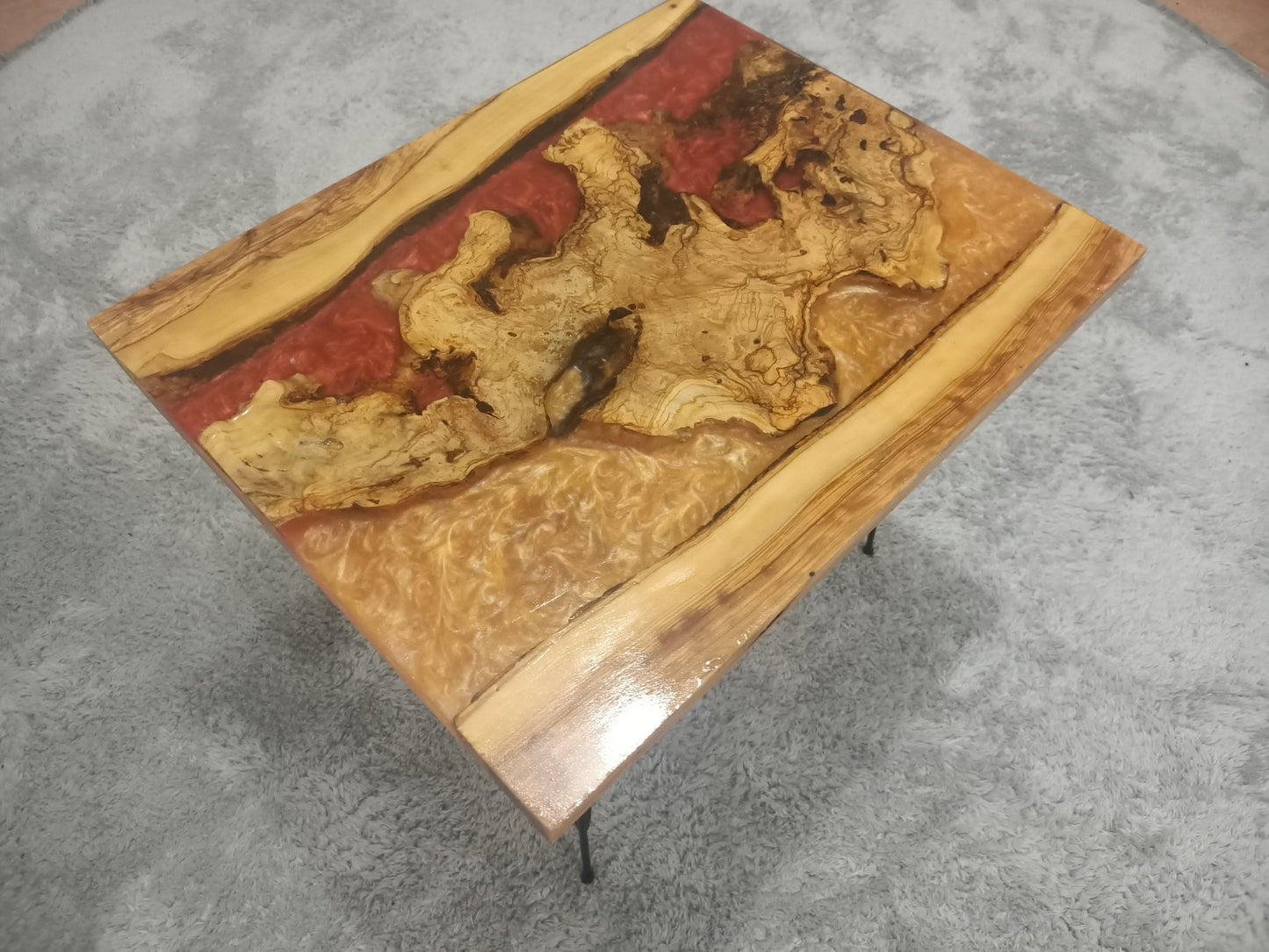 Epoxy Coffee Table from Olive Root 50cm