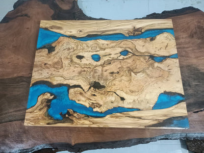Epoxy Coffee Table from Olive Root 50cm