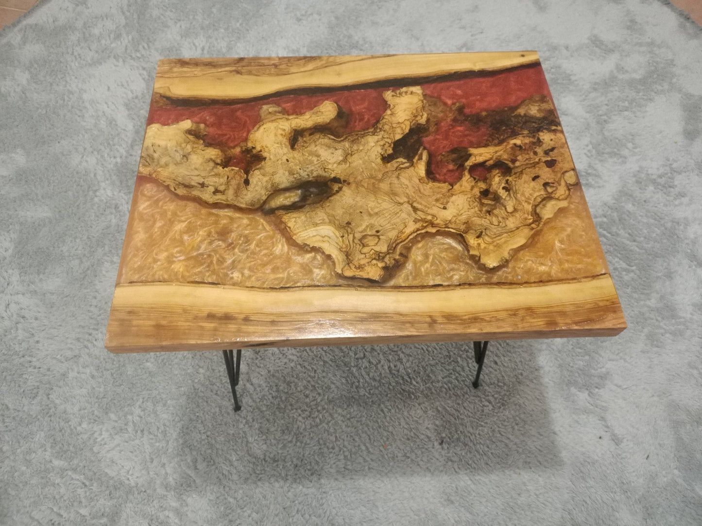 Epoxy Coffee Table from Olive Root 50cm
