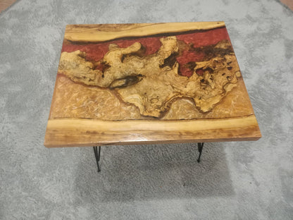 Epoxy Coffee Table from Olive Root 50cm