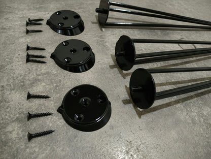 Hairpin Legs set with Screws, Rubbers