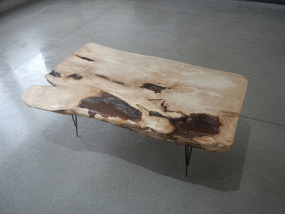 Live Edge Hornbeam Center Coffee Table 90cm - 100cm