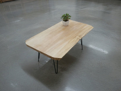 Live Edge Linden Rustic Coffee Center Table 80cm