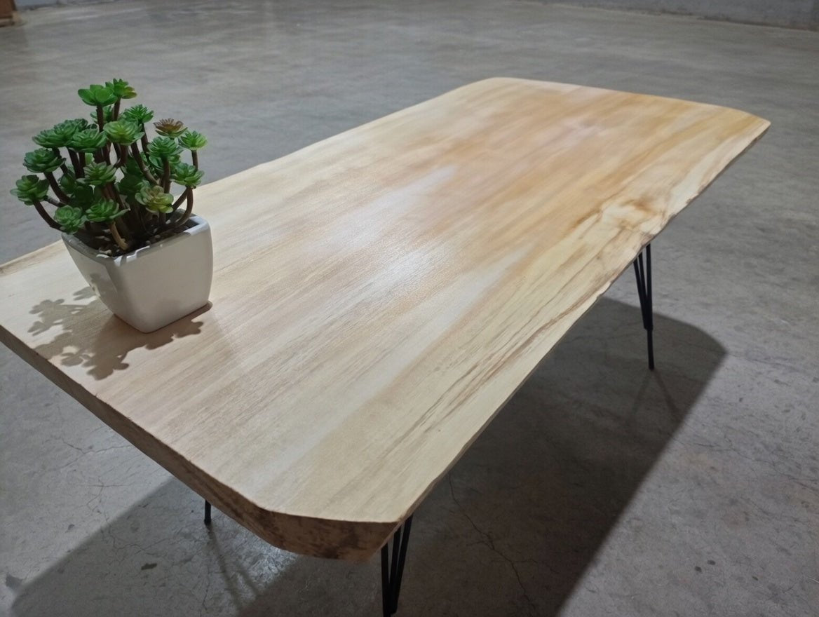 Live Edge Linden Rustic Coffee Center Table 80cm
