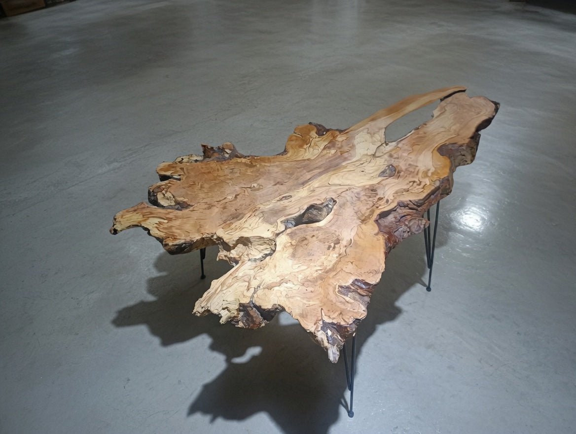 Live Edge Olive Center Coffee Table 80cm