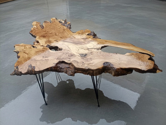 Live Edge Olive Center Coffee Table 80cm