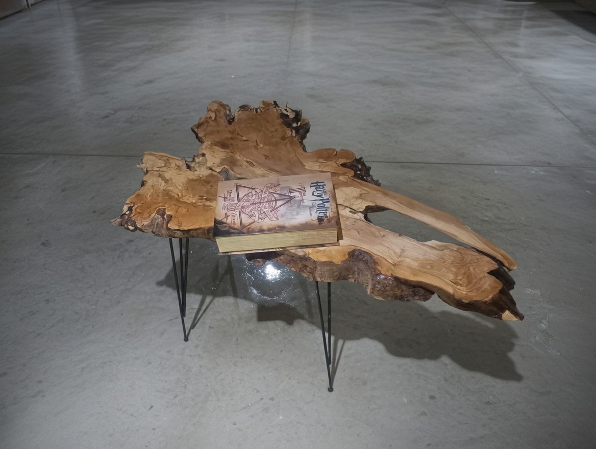 Live Edge Olive Center Coffee Table 80cm