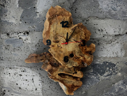 Live Edge Olive Wall Clock 30cm - 40cm - 50cm