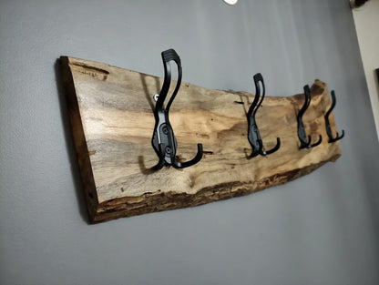 Live Edge Olive Coat Rack 60cm - 80cm