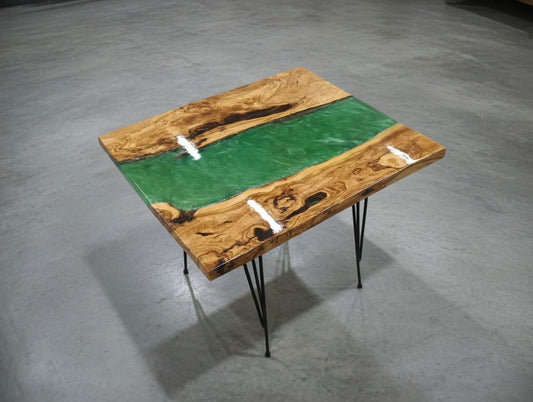 Epoxy Coffee Table from Olive Root 50cm